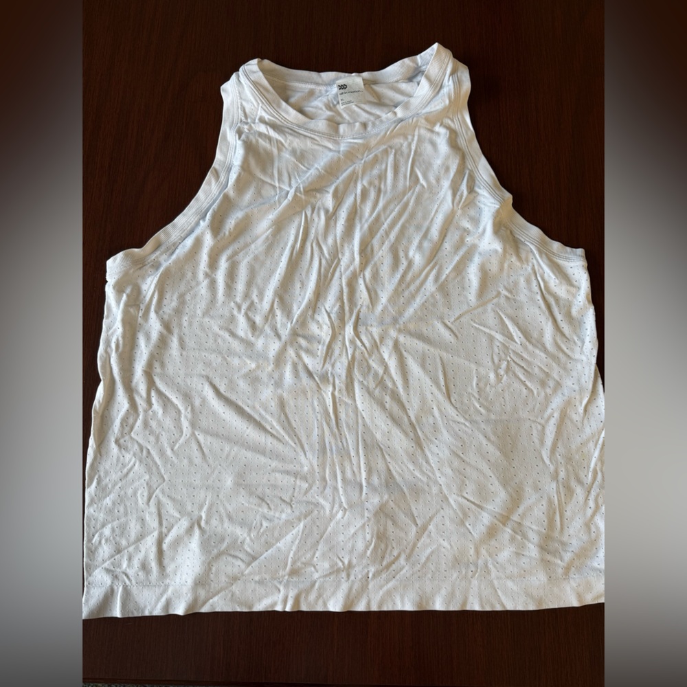 all in motion White Perforated Racerback Tank Top